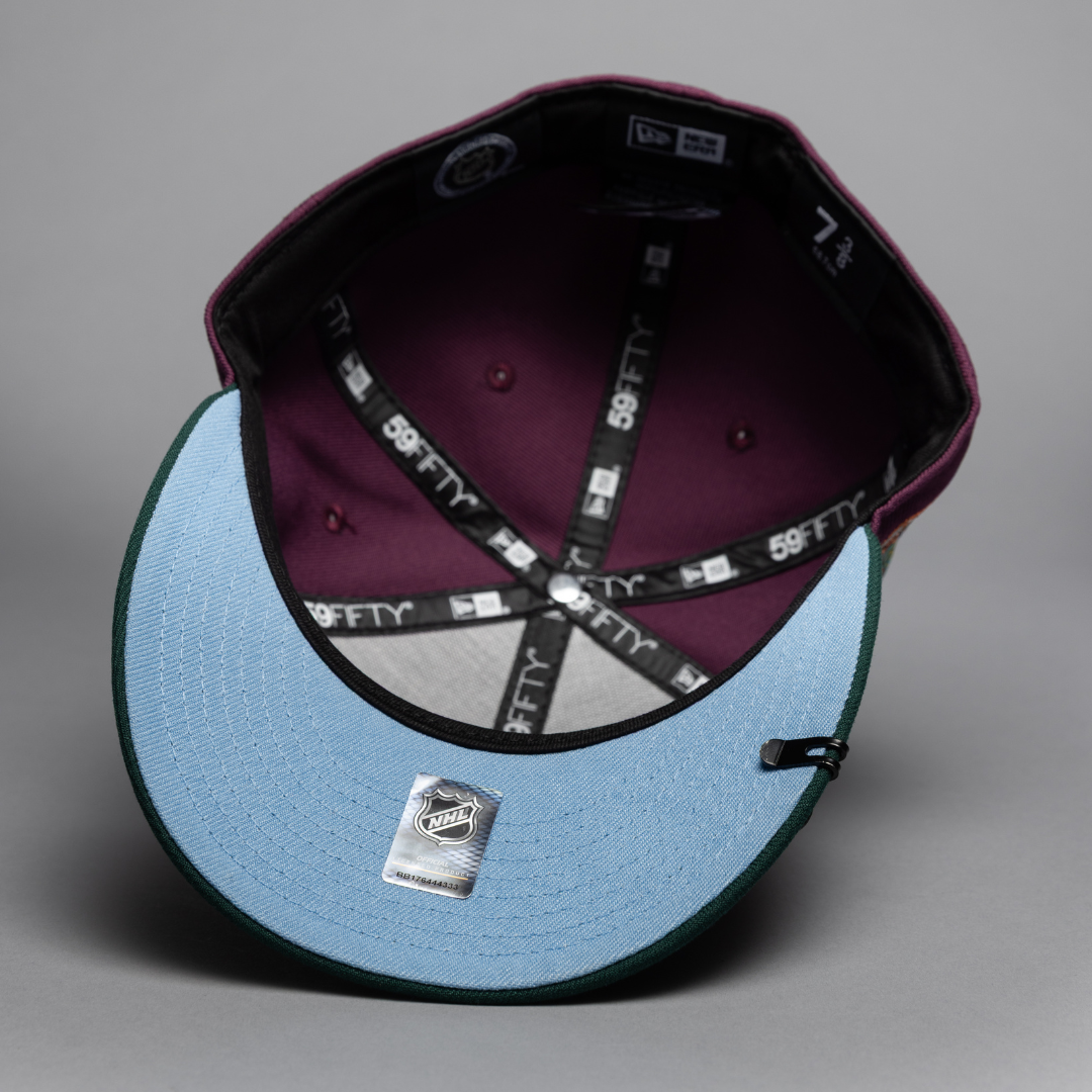 Anaheim Ducks Burgundy/Green Stanley Cup Side Patch 59FIFTY Fitted