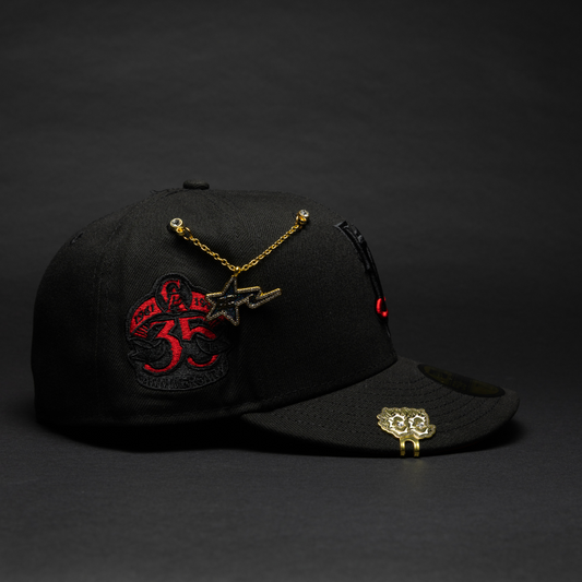 Anaheim Angels Black Upside Down 59FIFTY Fitted