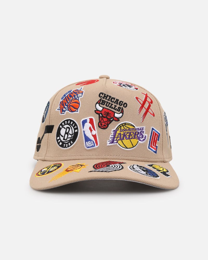 NBA All Over Leagues Camel 9FORTY A-Frame Snapback