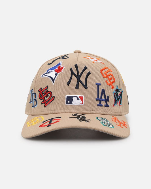 MLB All Over Leagues Camel 9FORTY A-Frame Snapback