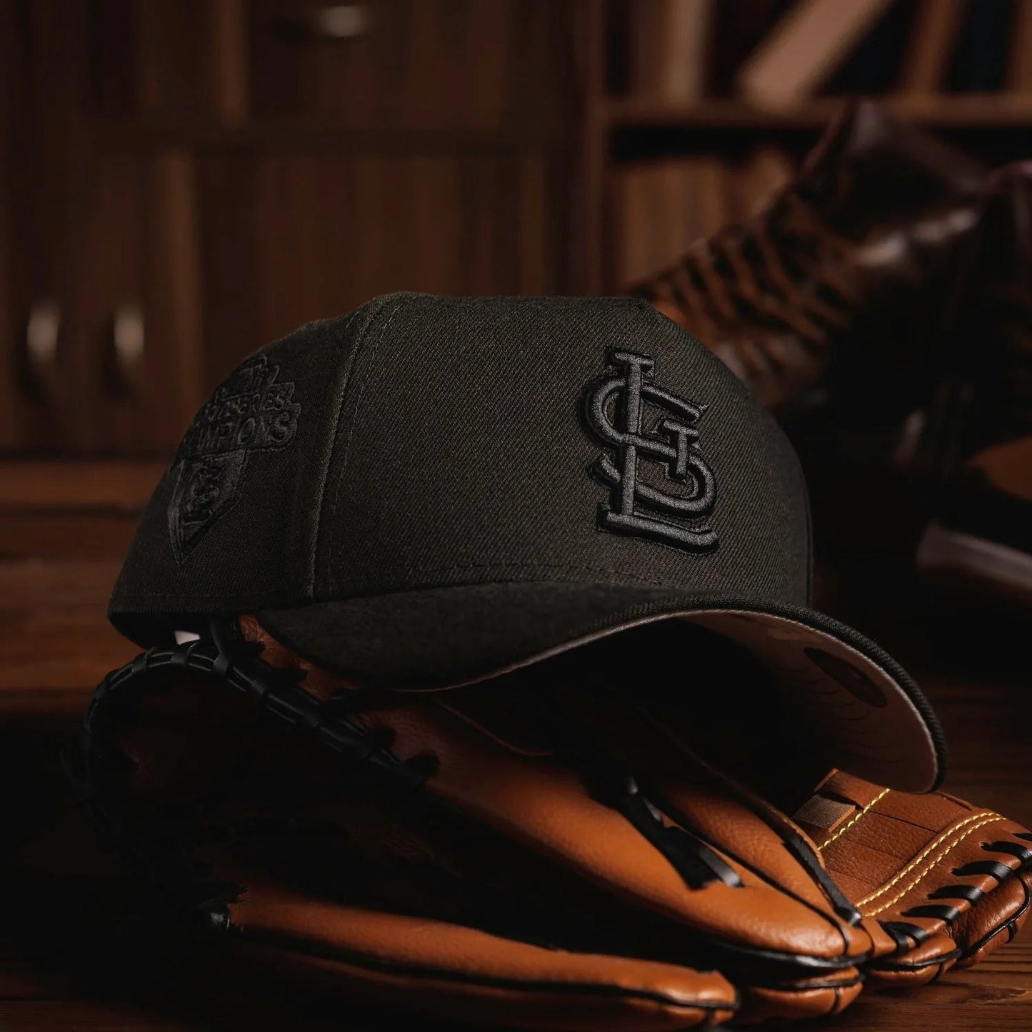 FAM Exclusive — St. Louis Cardinals Black on Black 9FORTY A-Frame Snapback