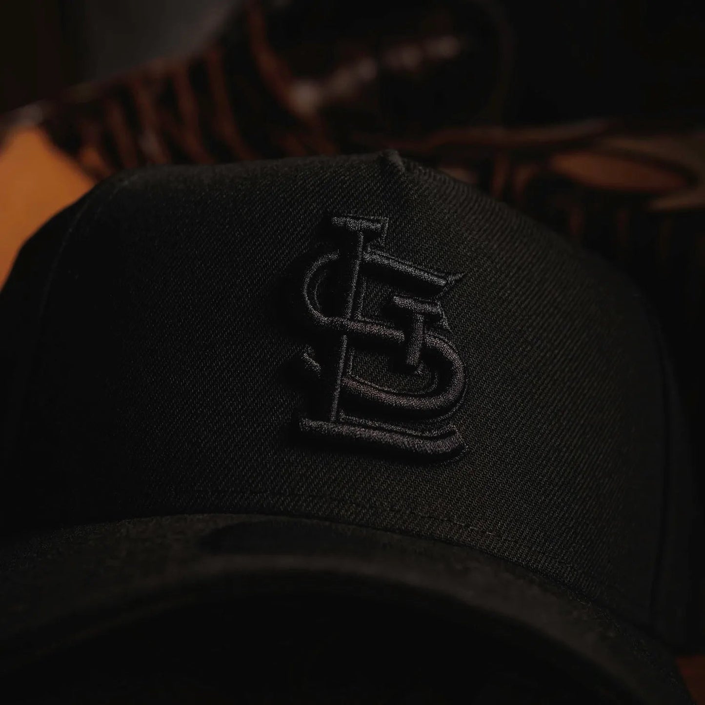 FAM Exclusive — St. Louis Cardinals Black on Black 9FORTY A-Frame Snapback