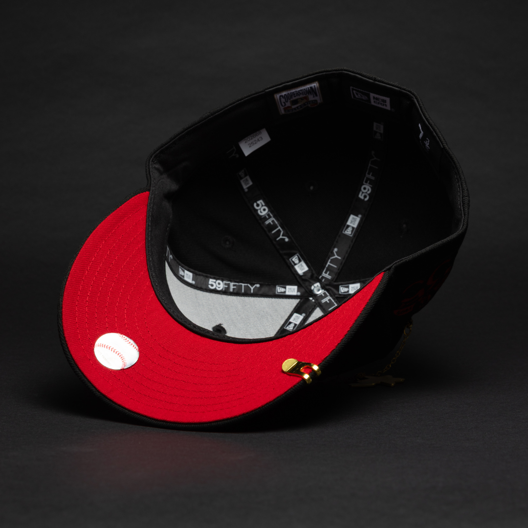 Anaheim Angels Black Upside Down 59FIFTY Fitted