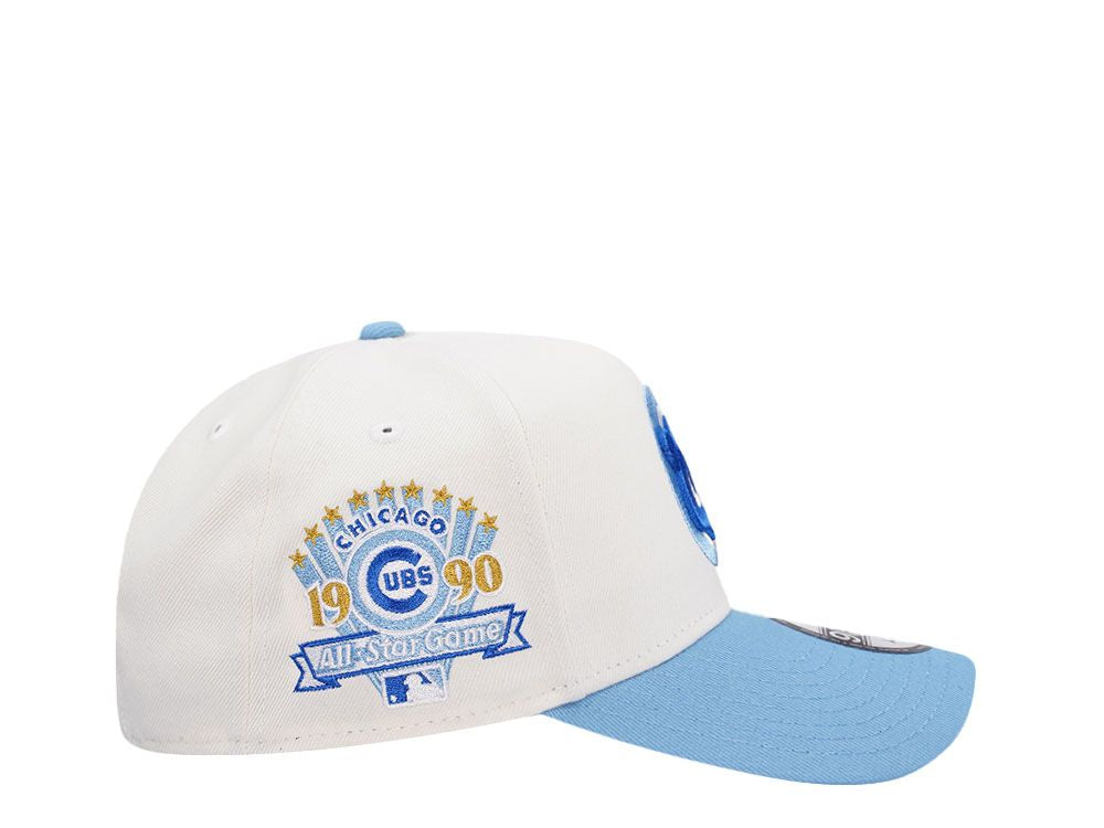 Chicago Cubs Crema y Viscera Celeste 9FORTY A-Frame Snapback