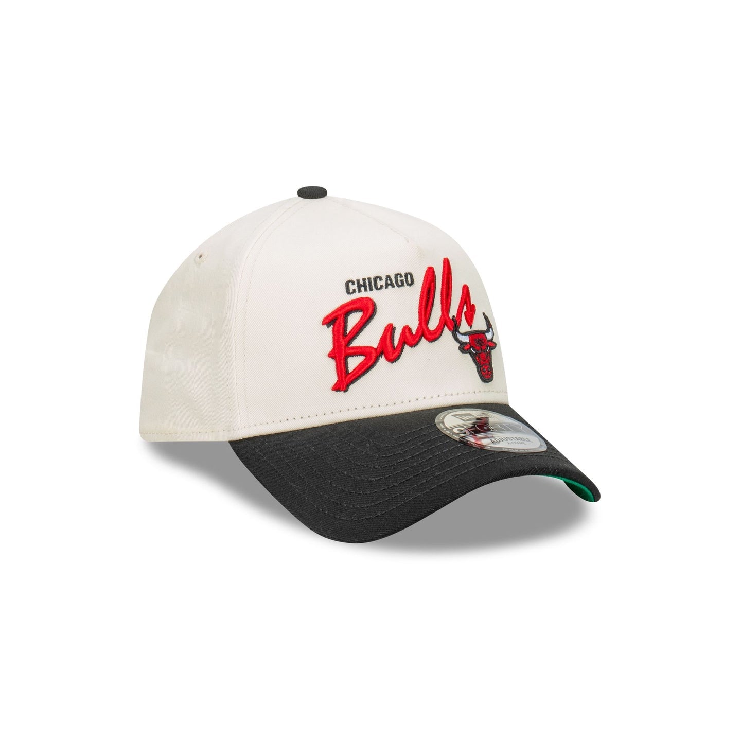 Chicago Bulls Chrome Script 9FORTY A-Frame Snapback