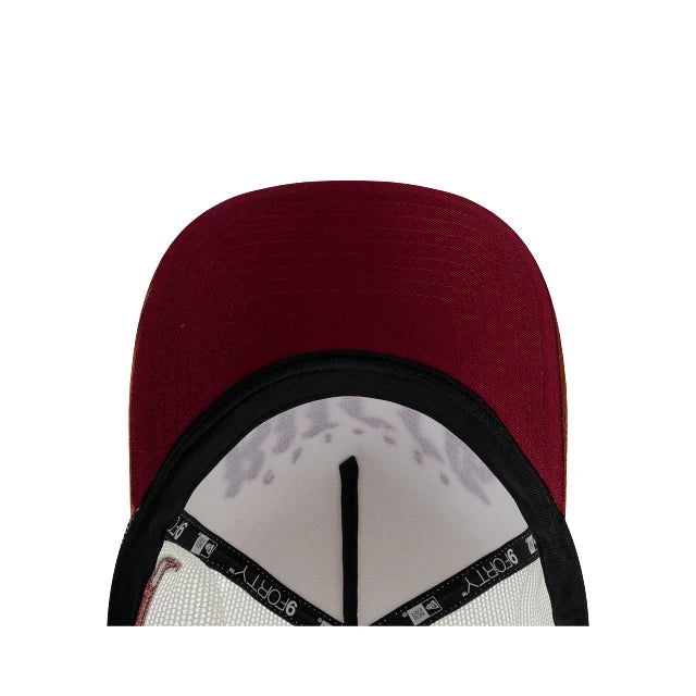 Chicago Bulls Old English 9FORTY A-Frame Trucker Snapback