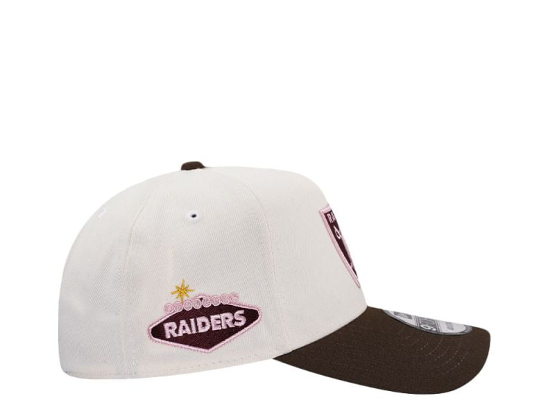 Las Vegas Raiders Crema y Viscera Cafe 9FORTY A-Frame Snapback