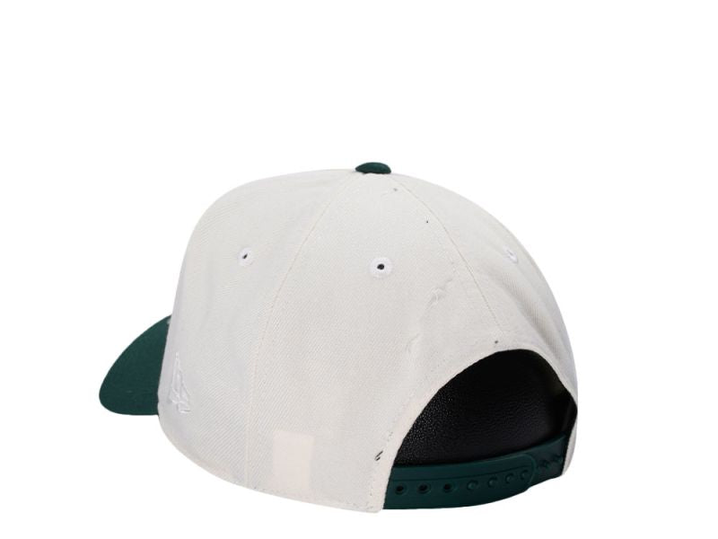 Oakland Athletic's Crema y Viscera Verde 9FORTY A-Frame Snapback