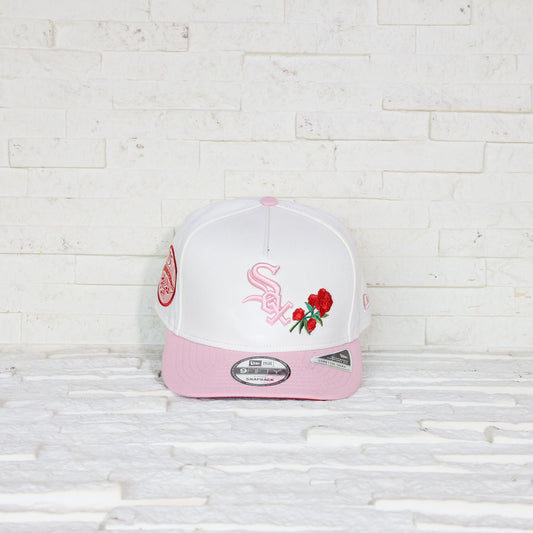 Exclusive — Chicago White Sox Beige y Viscera Rosada con Rosa 9FIFTY A-Frame Snapback