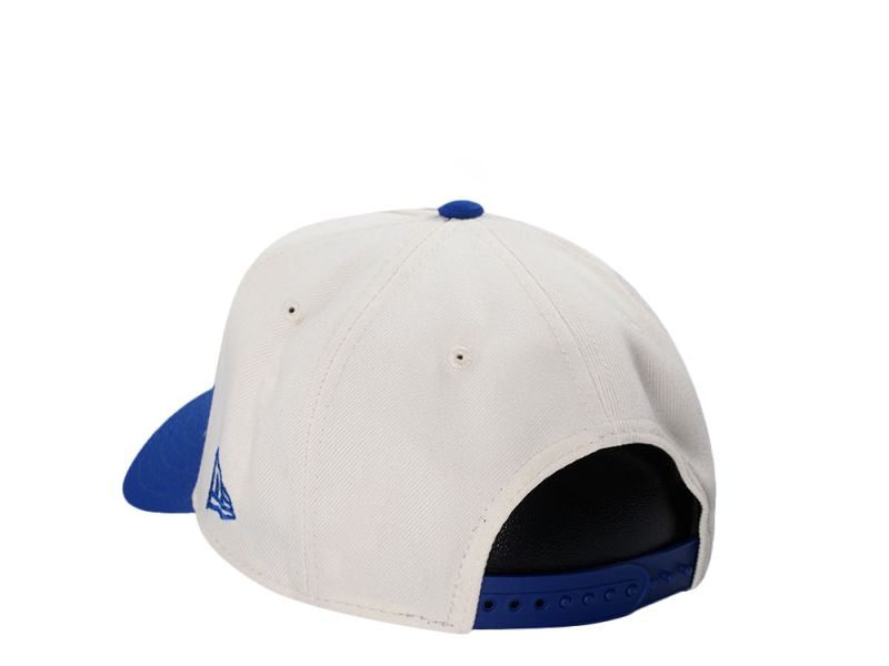 Los Angeles Dodgers Script Crema y Viscera Azul 9FORTY A-Frame Snapback
