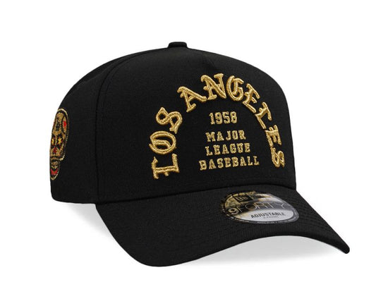 Los Angeles Dodgers Black Gold Skull Edition 9FORTY A-Frame Snapback