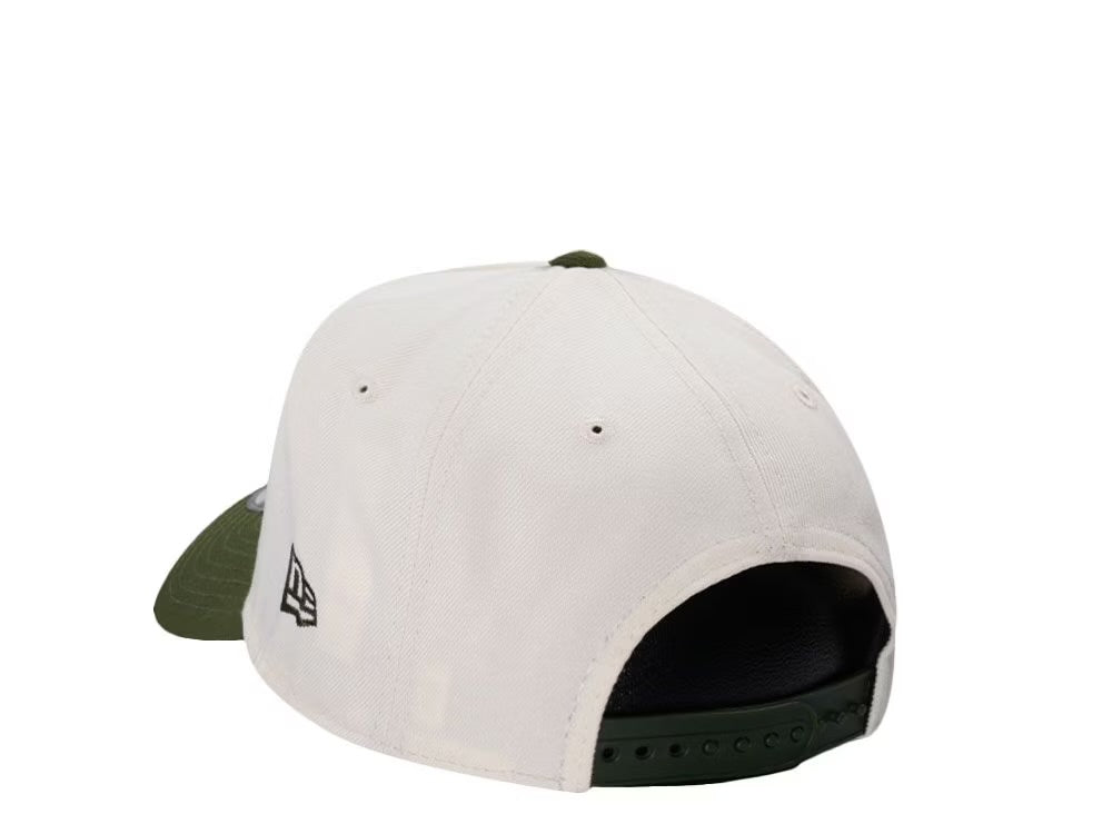 Los Angeles Dodgers Ohtani Crema y Viscera Verde Olivo 9FORTY A-Frame Snapback