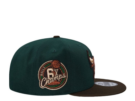 Chicago Bulls 6x Champs Green Two Tone Edition 9FIFTY Snapback