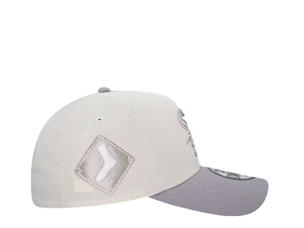 Chicago White Sox Crema y Viscera Gris 9FORTY A-Frame Snapback