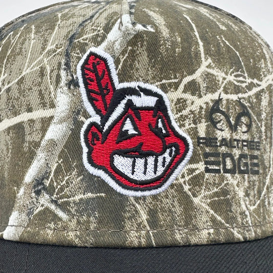 FAM Exclusive — Cleveland Indians Tree Edge Black 9FORTY A-Frame Snapback