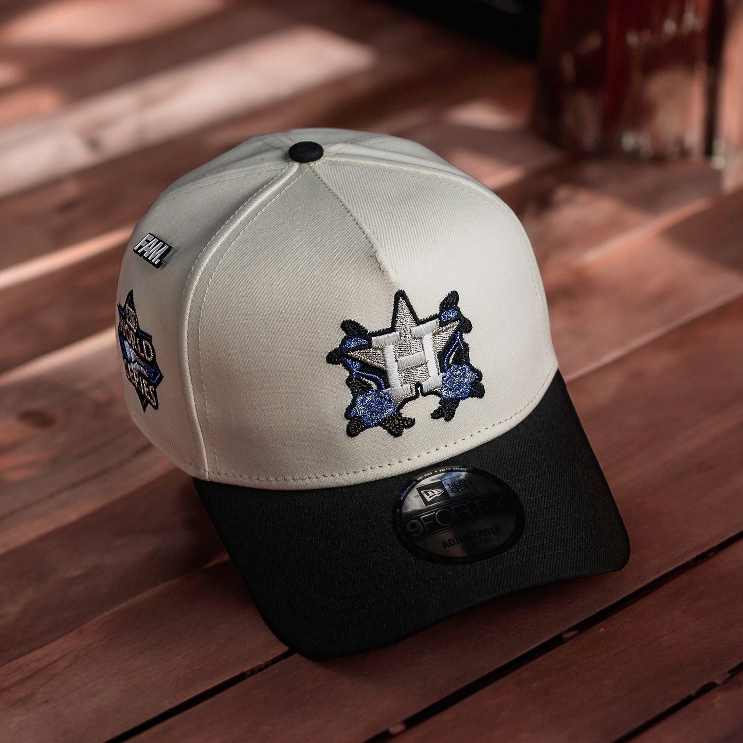 FAM Exclusive — Houston Astros Chrome White 9FORTY A-Frame Snapback
