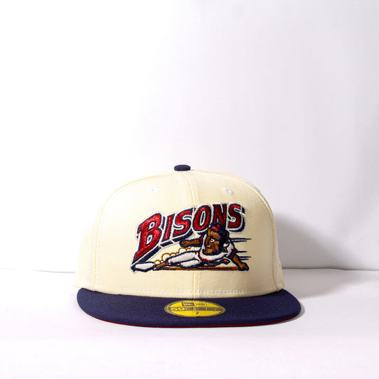 EXCLUSIVA — Buffalo Bisons Metallic Cream Two Tone 59FIFTY Fitted