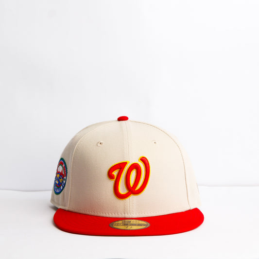 EXCLUSIVA — Washington Nationals Crema y Viscera Roja 59FIFTY Fitted