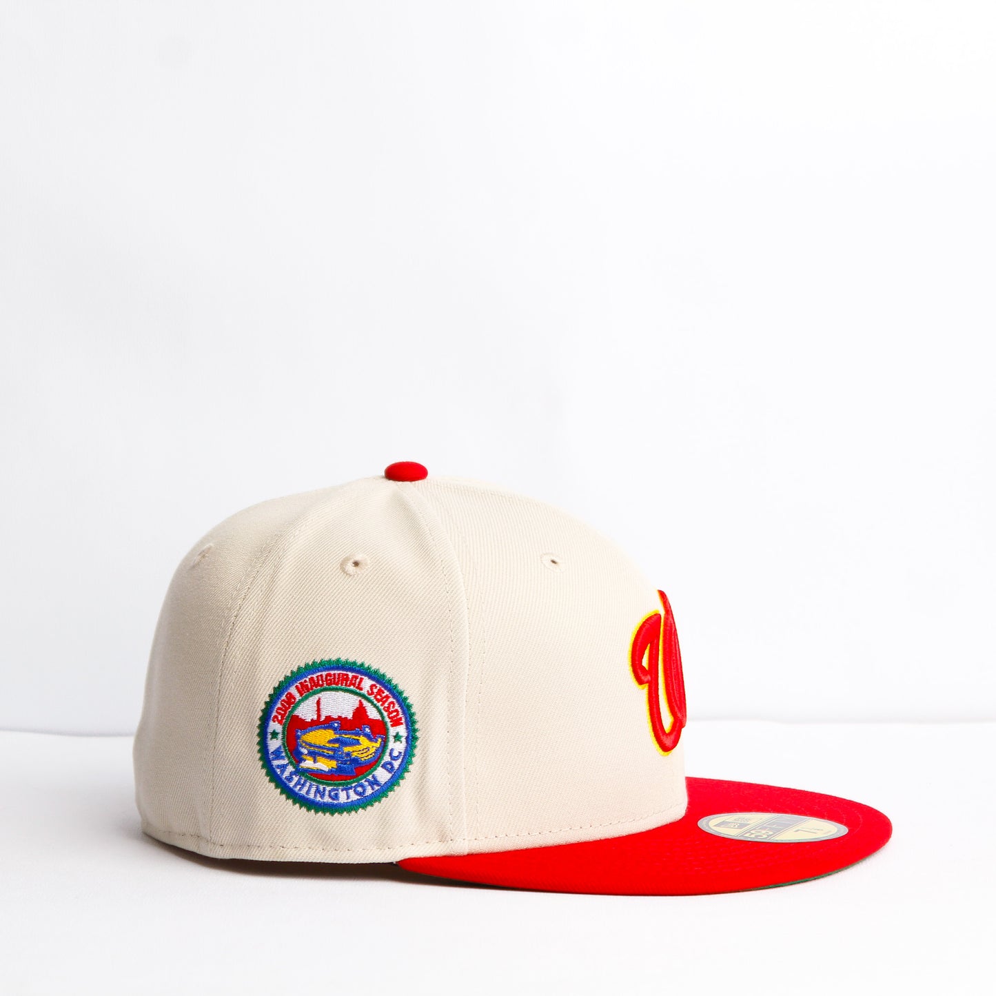 EXCLUSIVA — Washington Nationals Crema y Viscera Roja 59FIFTY Fitted