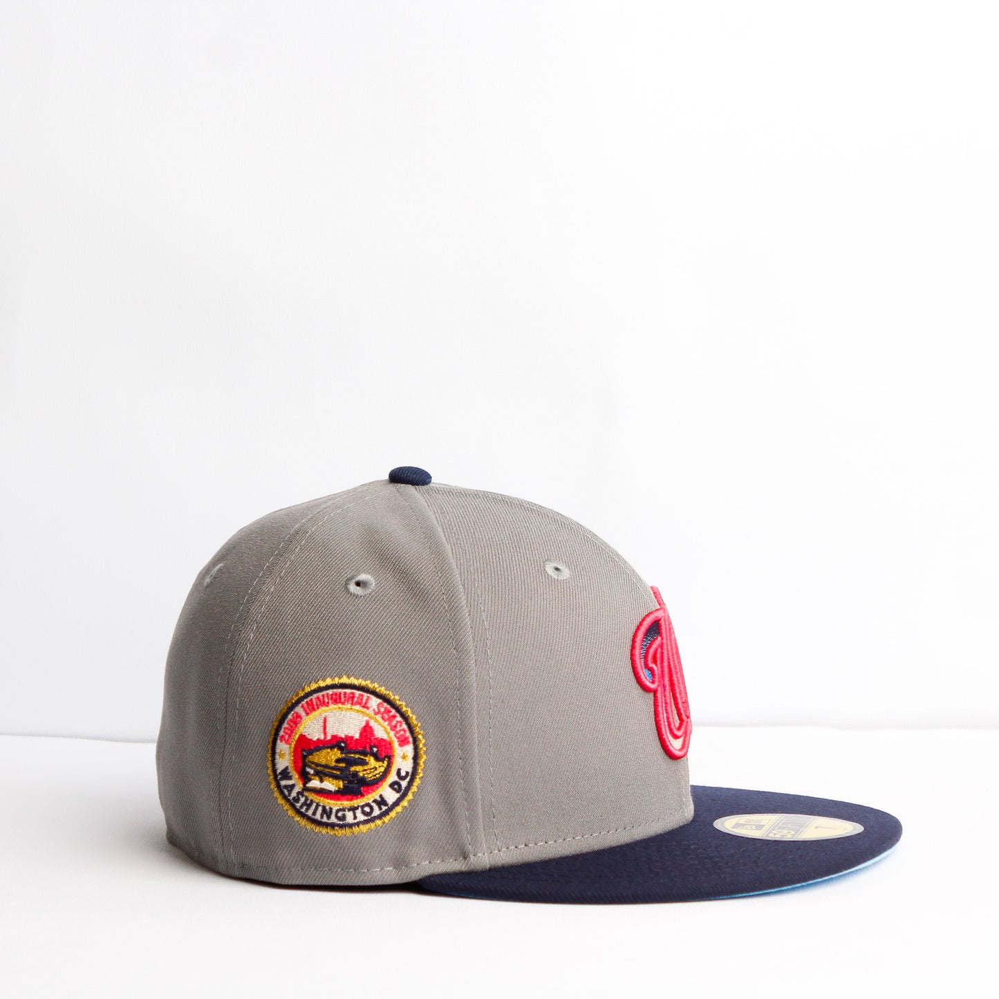 EXCLUSIVA — Washington Nationals Gris y Viscera Azul 59FIFTY Fitted