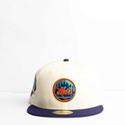 EXCLUSIVA — New York Mets Crema y Viscera Azul 59FIFTY Fitted