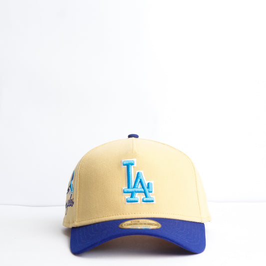EXCLUSIVA — Los Angeles Dodgers Beige y Viscera Azul 9FORTY Snapback