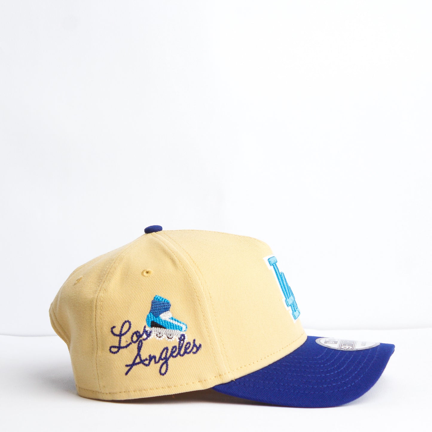 EXCLUSIVA — Los Angeles Dodgers Beige y Viscera Azul 9FORTY Snapback