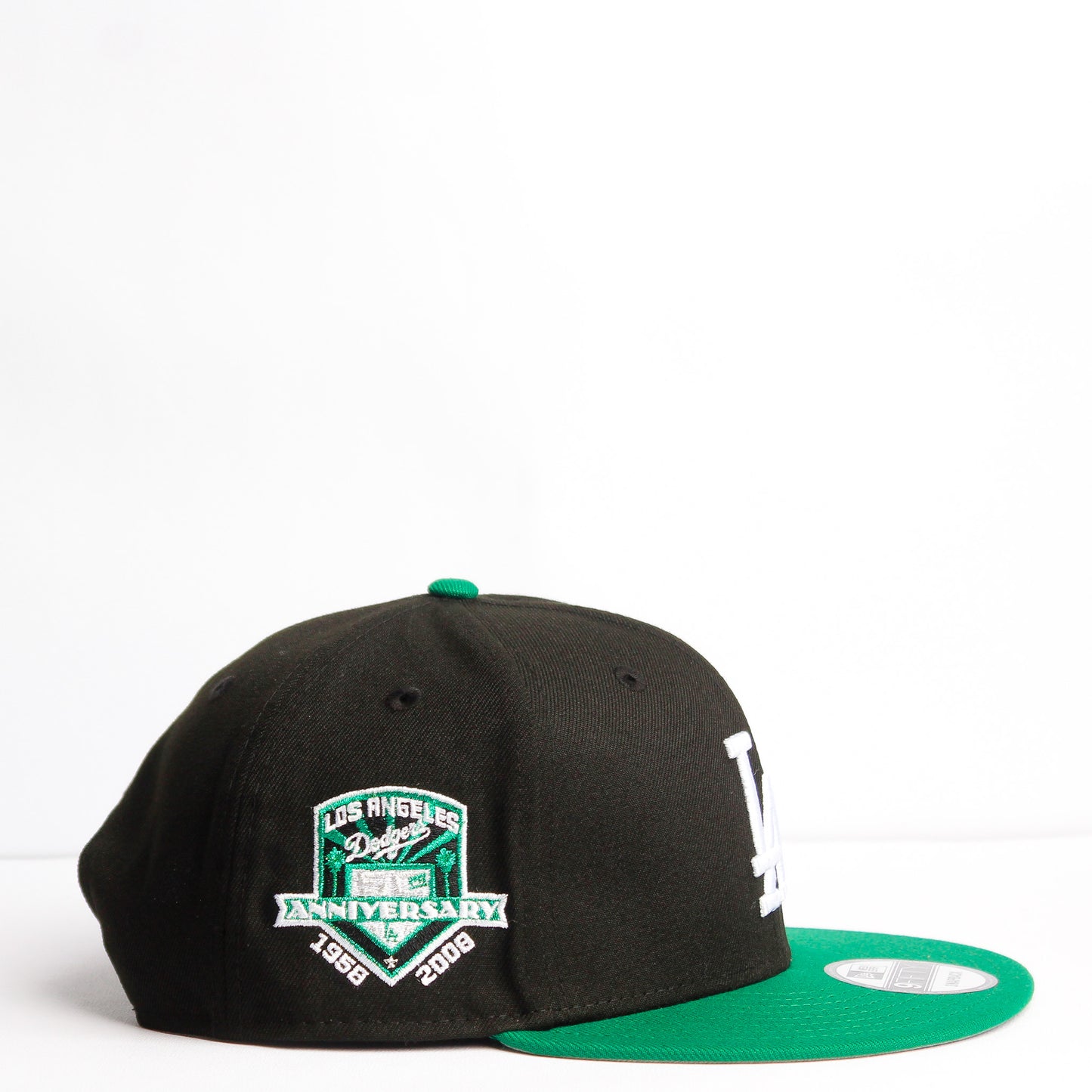 EXCLUSIVA — Los Angeles Dodgers Negra y Viscera Verde 9FIFTY Snapback