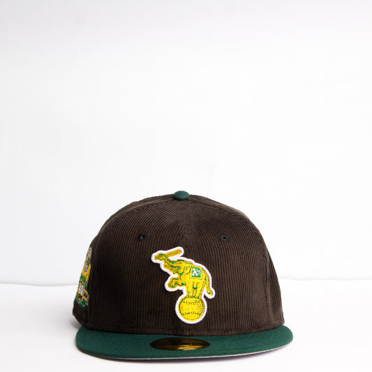 EXCLUSIVA — Oakland Athletic's Negra de Corduroy y Viscera Verde 59FIFTY Fitted