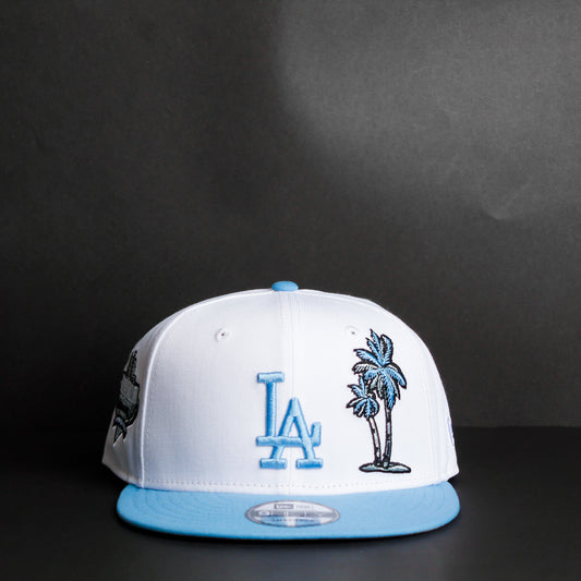 EXCLUSIVA — Los Angeles Dodgers Blanca y Viscera Celeste 9FIFTY Snapback