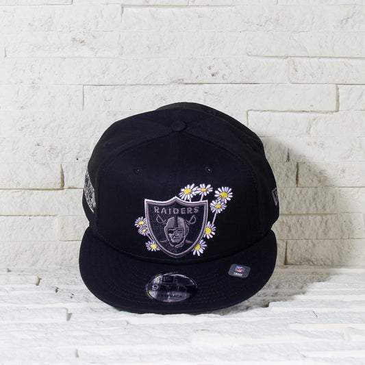 Las Vegas Raiders Negra con Flores 9FIFTY Snapback