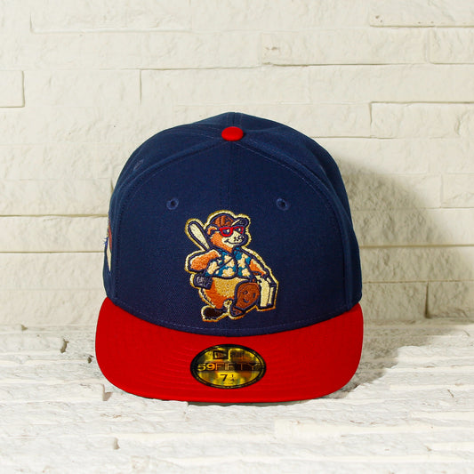 EXCLUSIVA — Asheville Tourists Azul y Viscera Roja 59FIFTY Fitted