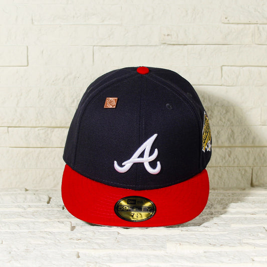 EXCLUSIVA — Atlanta Braves Azul y Viscera Roja 59FIFTY Fitted