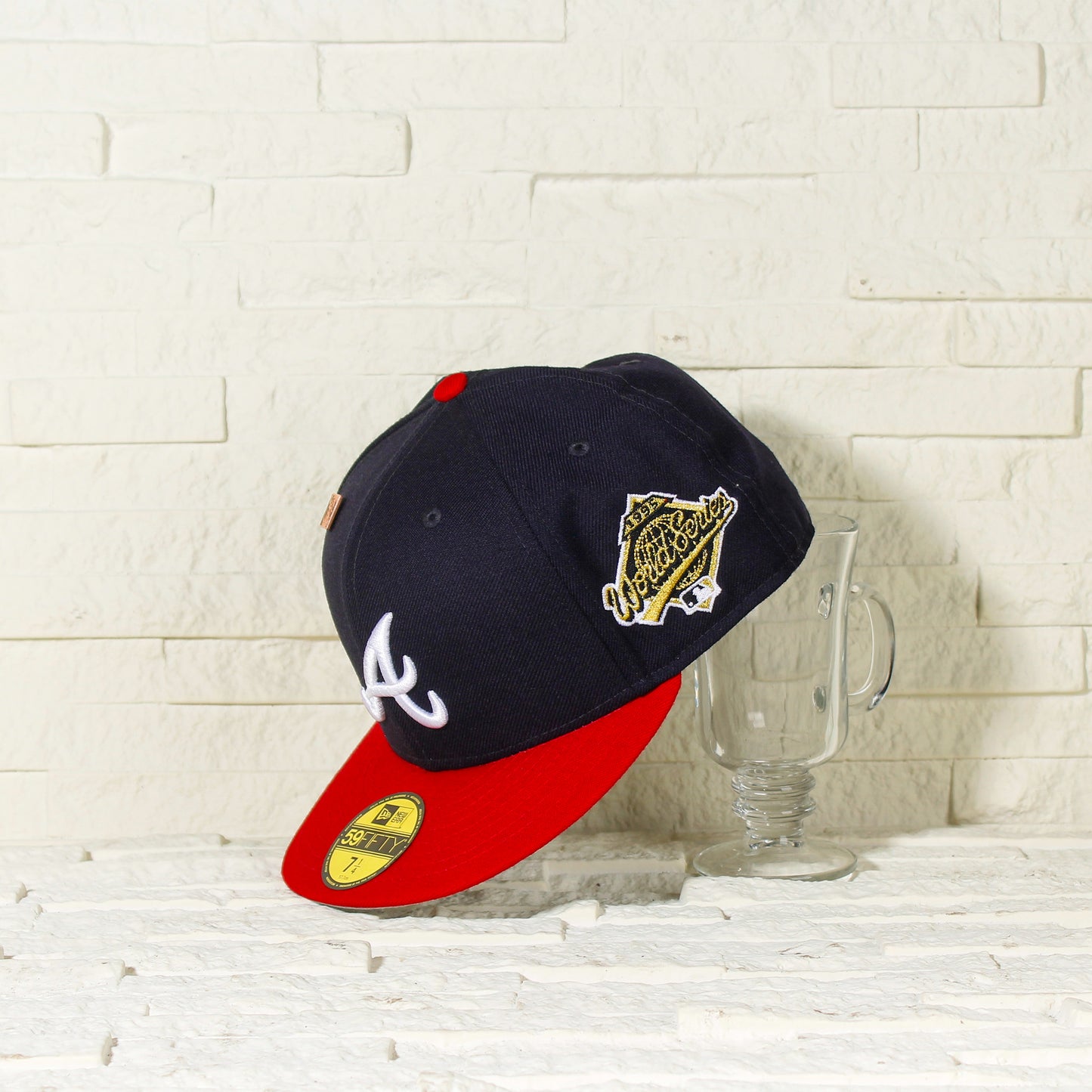 EXCLUSIVA — Atlanta Braves Azul y Viscera Roja 59FIFTY Fitted
