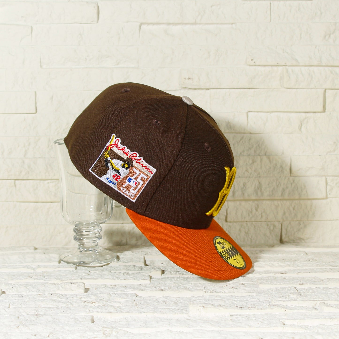 EXCLUSIVA — Brooklyn Dodgers Cafe y Viscera Naranja 59FIFTY Fitted
