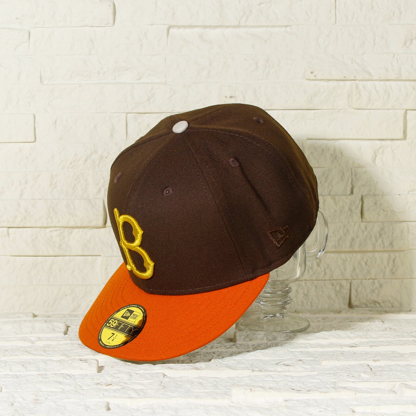 EXCLUSIVA — Brooklyn Dodgers Cafe y Viscera Naranja 59FIFTY Fitted