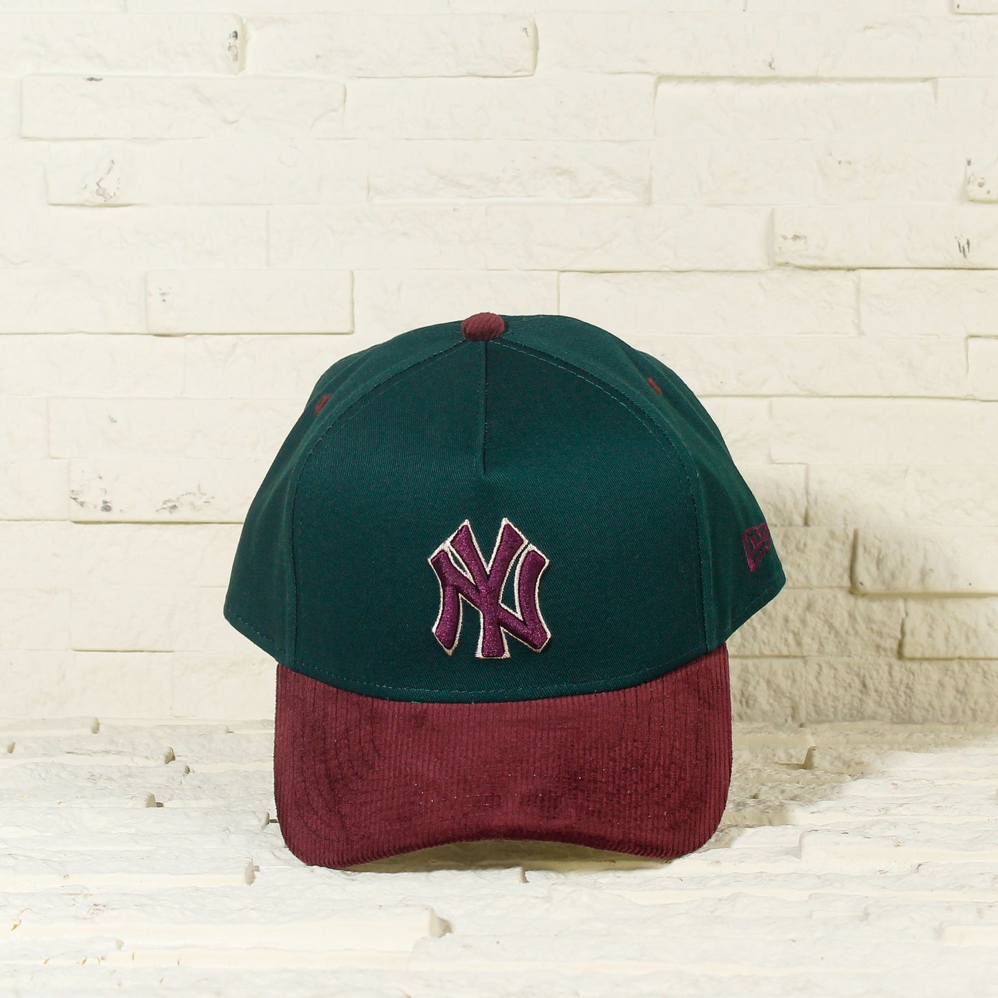 New York Yankees Verde y Viscera Corinta de Corduroy 9FORTY A-Frame Snapback
