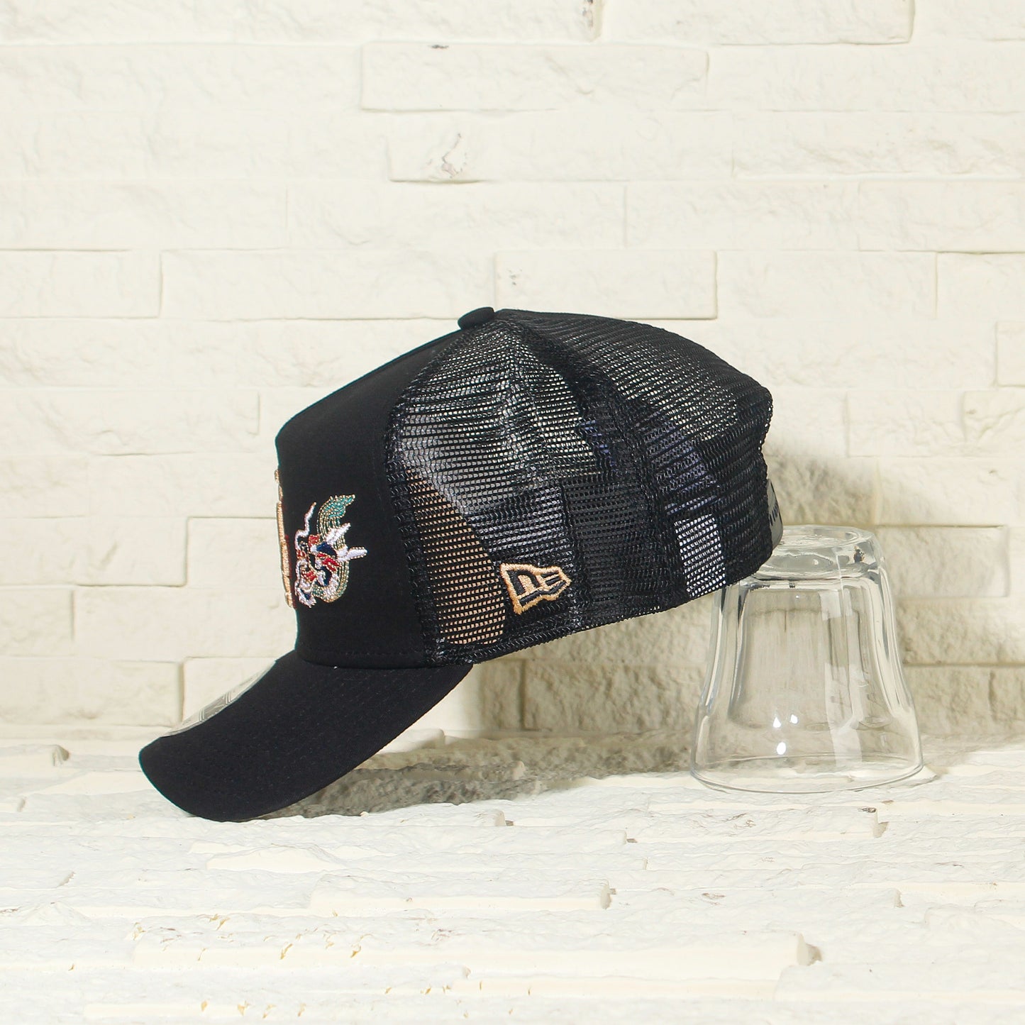 Los Angeles Dodgers Negra 'Year Of The Dragon 2.0' 9FORTY A-Frame Trucker Snapback