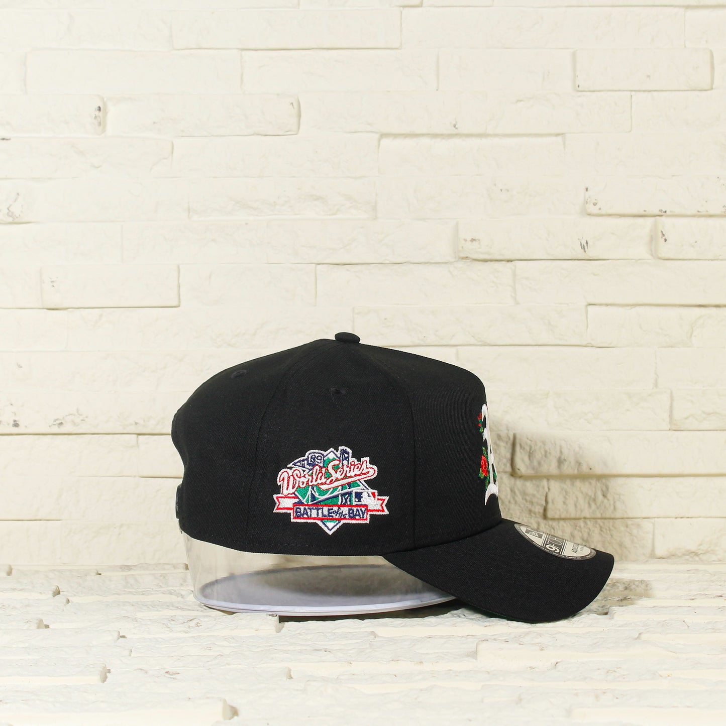 Oakland Athletic's Negra con Flores 9FORTY A-Frame Snapback
