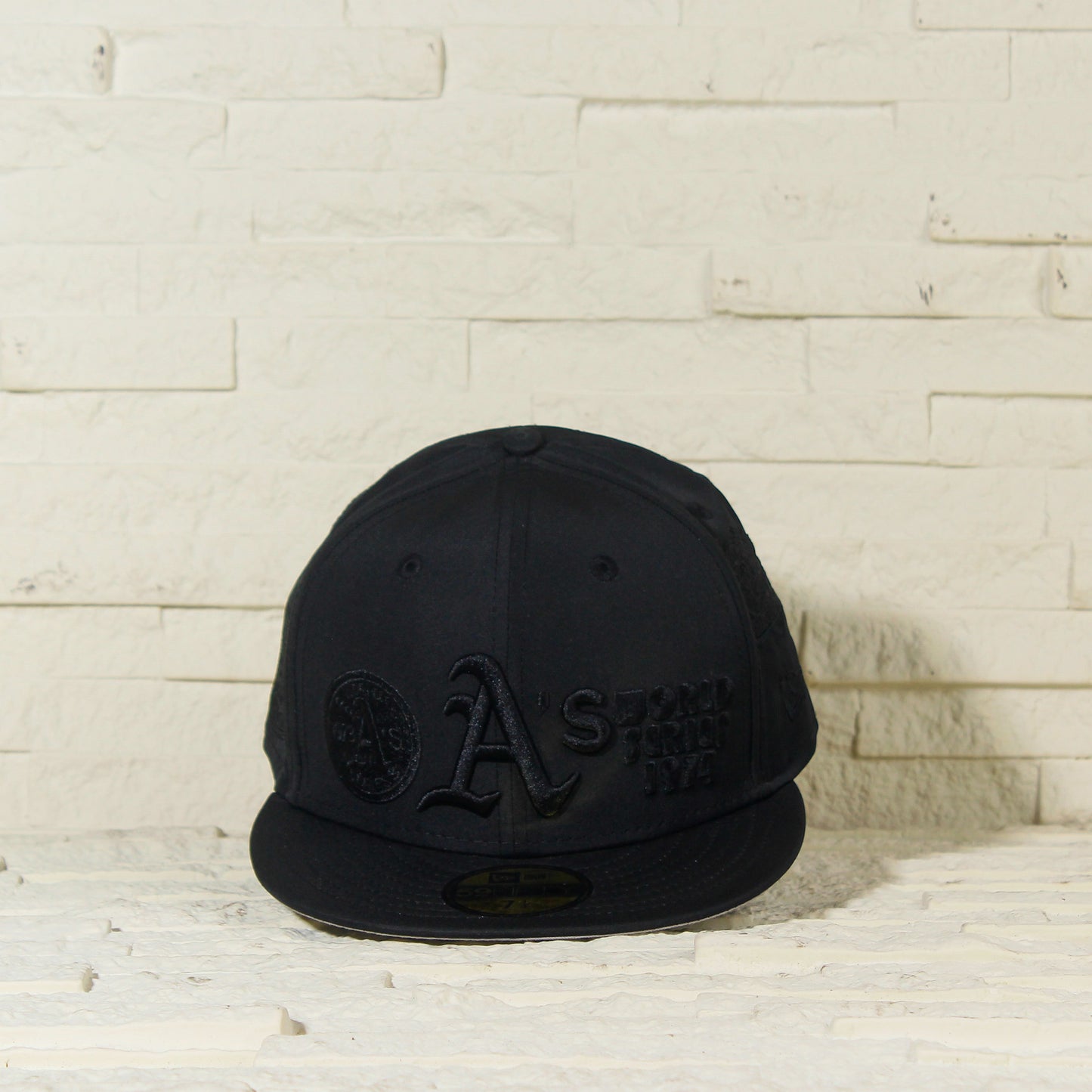 Oakland Athletic's 'Triple Black Multi Logo' 59FIFTY Fitted