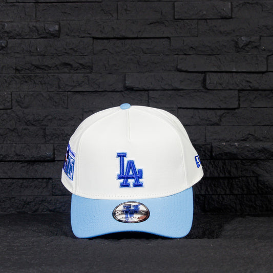 Los Angeles Dodgers Crema y Viscera Celeste 9FORTY A-Frame Snapback