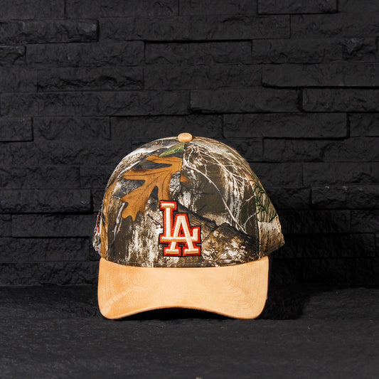 Los Angeles Dodgers Camo y Viscera Beige de Gamuza 9FORTY A-Frame Snapback