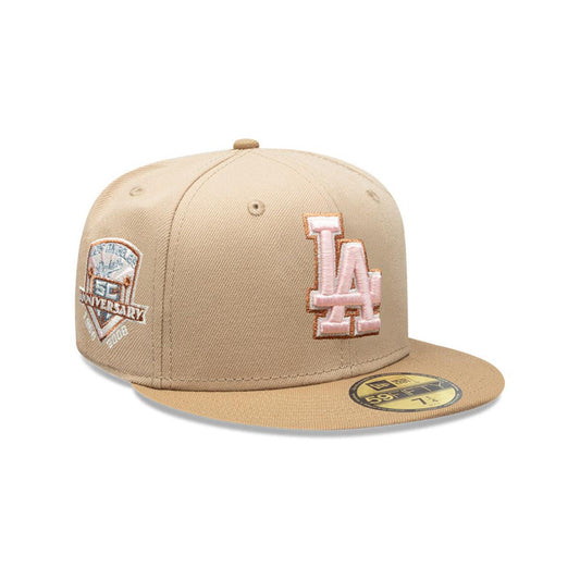 Los Angeles Dodgers Camel Khaki Pink 59FIFTY Fitted