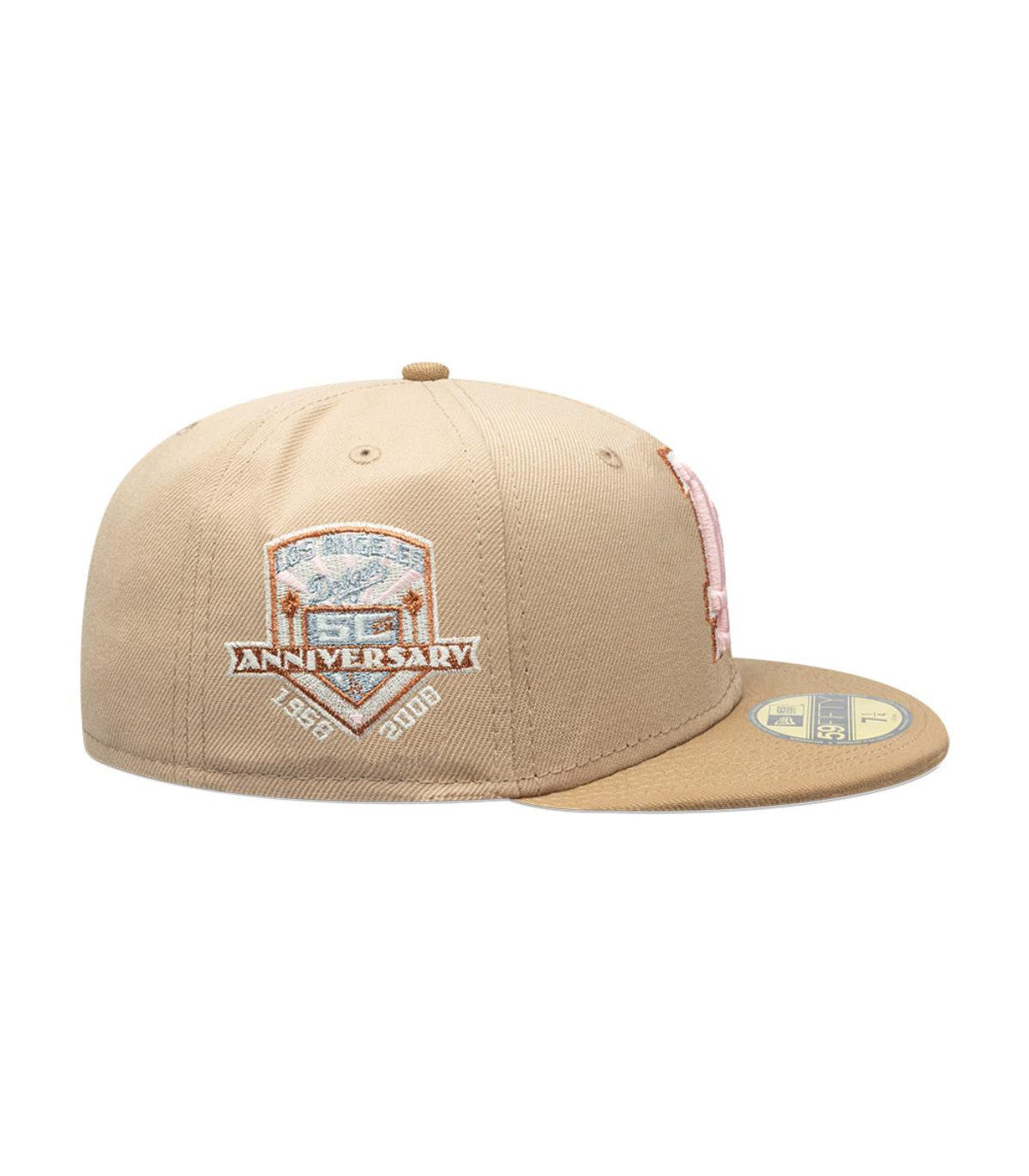Los Angeles Dodgers Camel Khaki Pink 59FIFTY Fitted