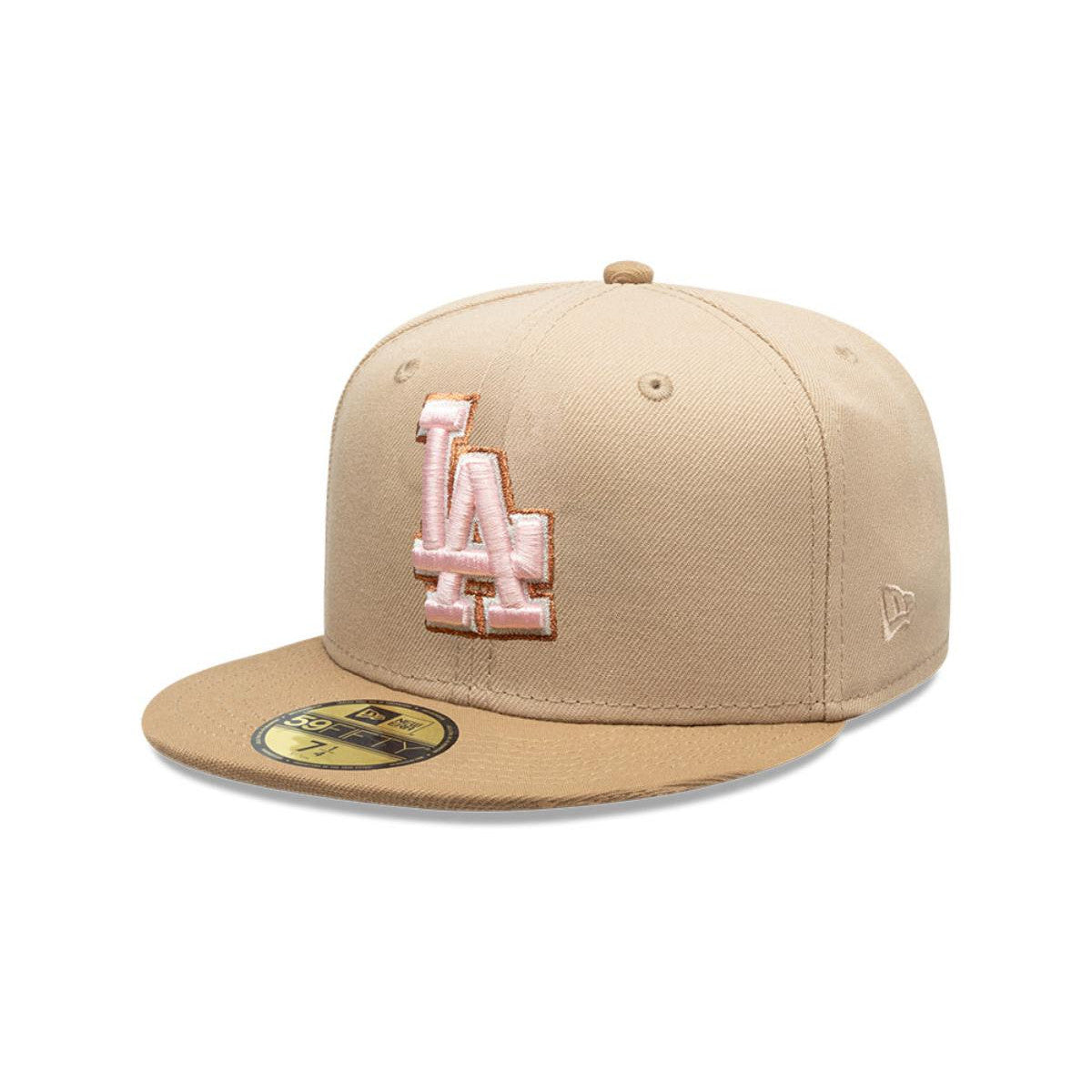 Los Angeles Dodgers Camel Khaki Pink 59FIFTY Fitted