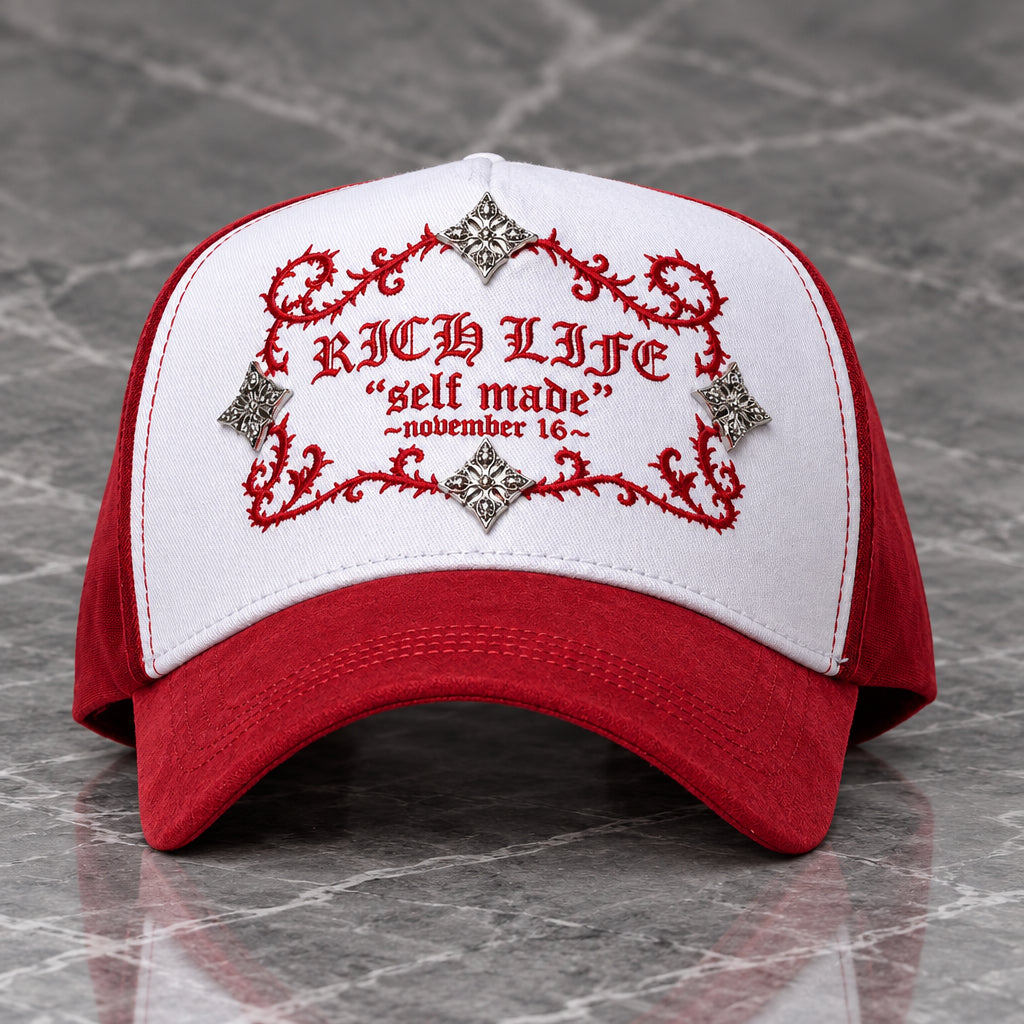 Richlife Red — El Barbas Hats x Rico o Muerto