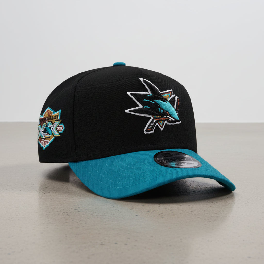 San Jose Sharks 20th Anniversary Black Two Tone Edition 9FORTY A-Frame Snapback