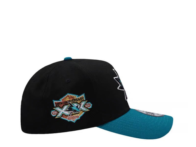 San Jose Sharks 20th Anniversary Black Two Tone Edition 9FORTY A-Frame Snapback