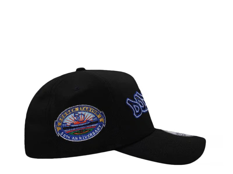 Los Angeles Dodgers 50th Anniversary Script Black 9FORTY A-Frame Snapback