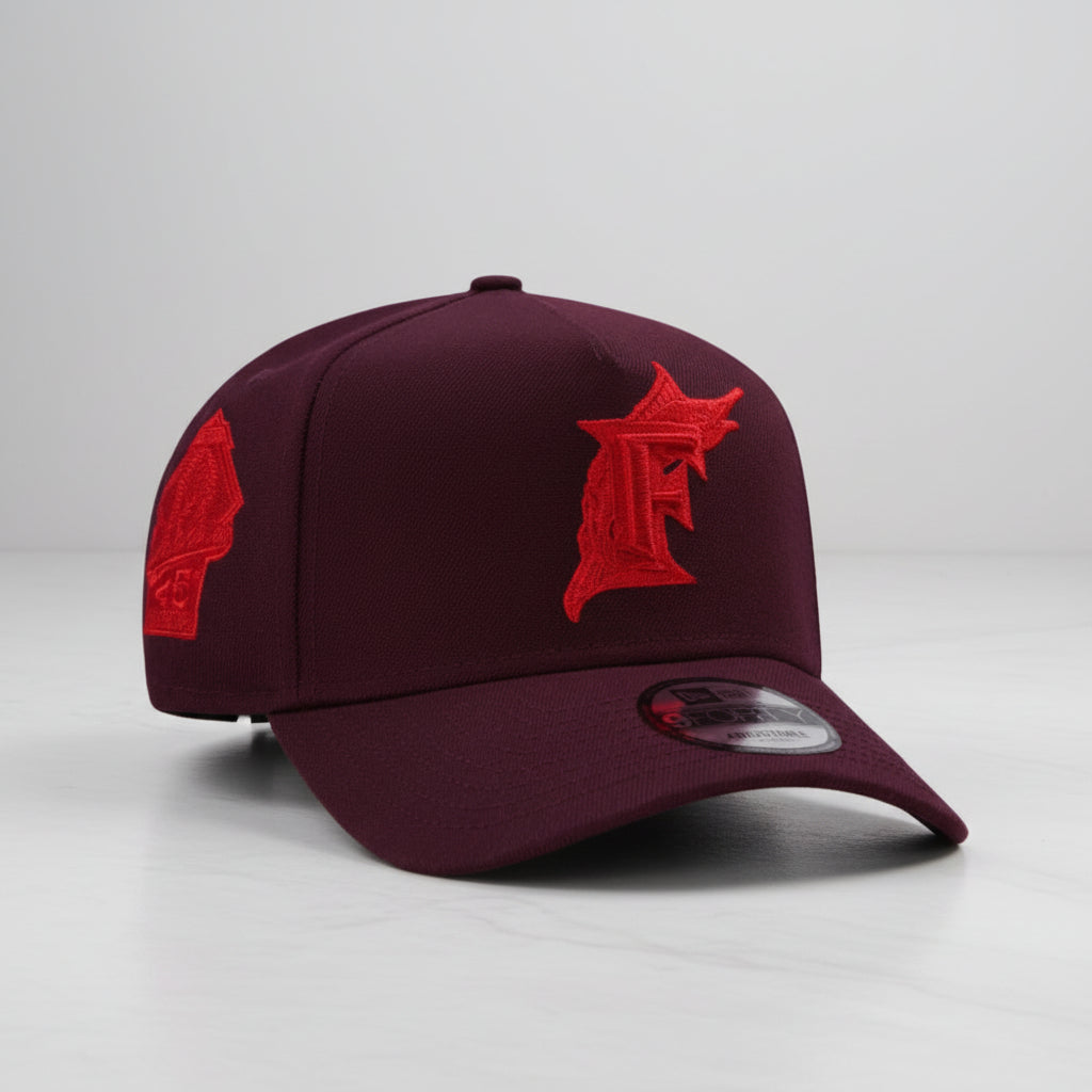 Florida Marlins 25th Anniversary Maroon Prime Edition 9FORTY A-Frame Snapback